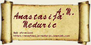 Anastasija Medurić vizit kartica